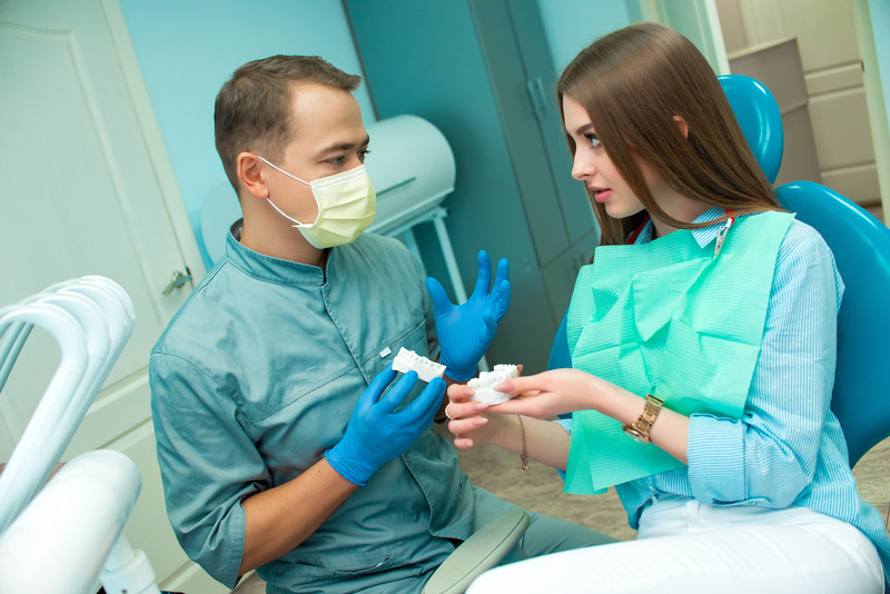 Patient at their dental implant consultation